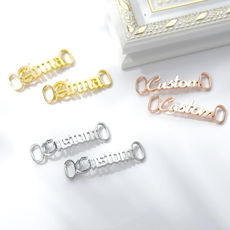 One Pair Personalized Name Shoe Buckle