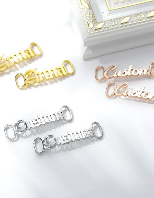 Load image into Gallery viewer, One Pair Personalized Name Shoe Buckle
