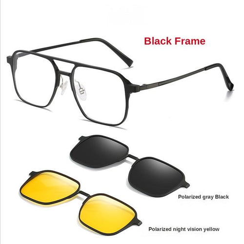 Load image into Gallery viewer, Metal magnetic eyeglasses Frame sunglasses Cover glasses
