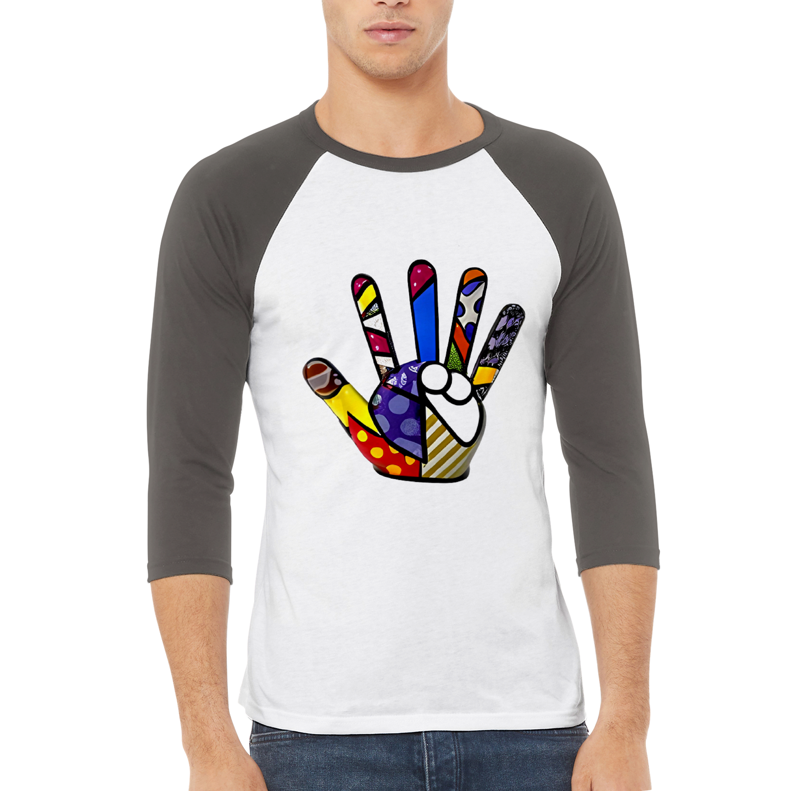 Unisex 3/4 sleeve Raglan T-shirt