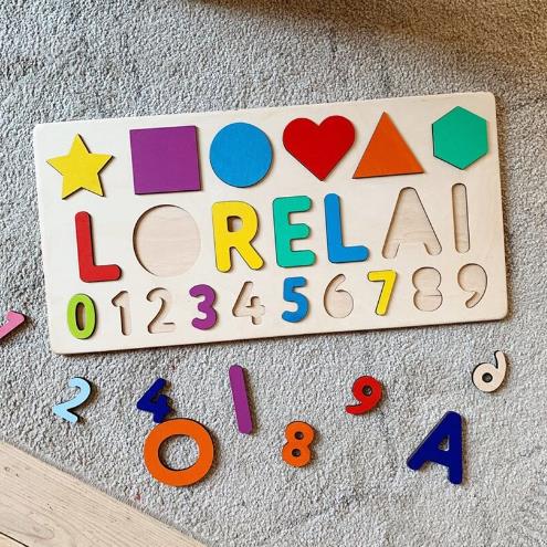 Load image into Gallery viewer, Baby Names - Personalized Children&#39;s Wooden Puzzle
