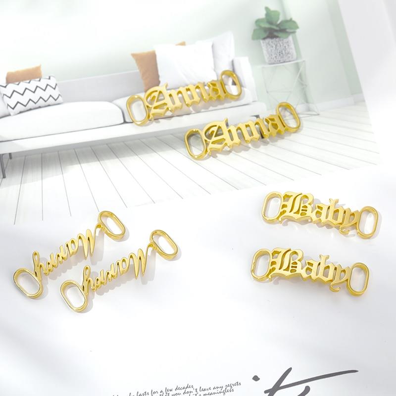 One Pair Personalized Name Shoe Buckle