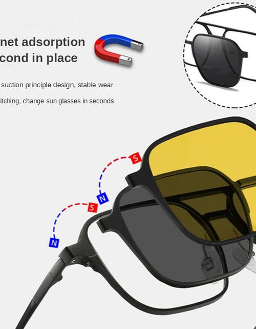 Load image into Gallery viewer, Metal magnetic eyeglasses Frame sunglasses Cover glasses
