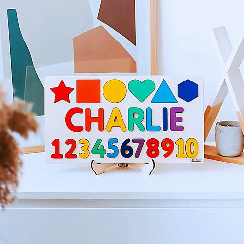 Load image into Gallery viewer, Baby Names - Personalized Children&#39;s Wooden Puzzle
