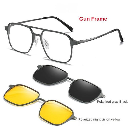 Load image into Gallery viewer, Metal magnetic eyeglasses Frame sunglasses Cover glasses
